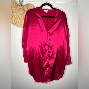 Victoria secrets gold tag vintage satin sleep shirt